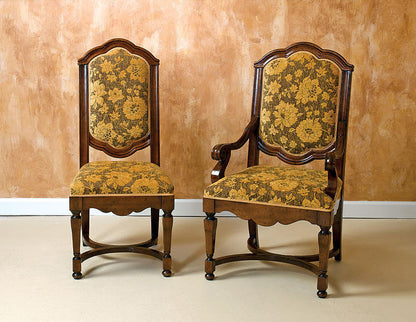 Upholstered Side Chair in Gold