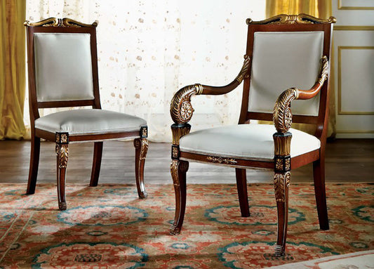 Upholstered Side Chair in White