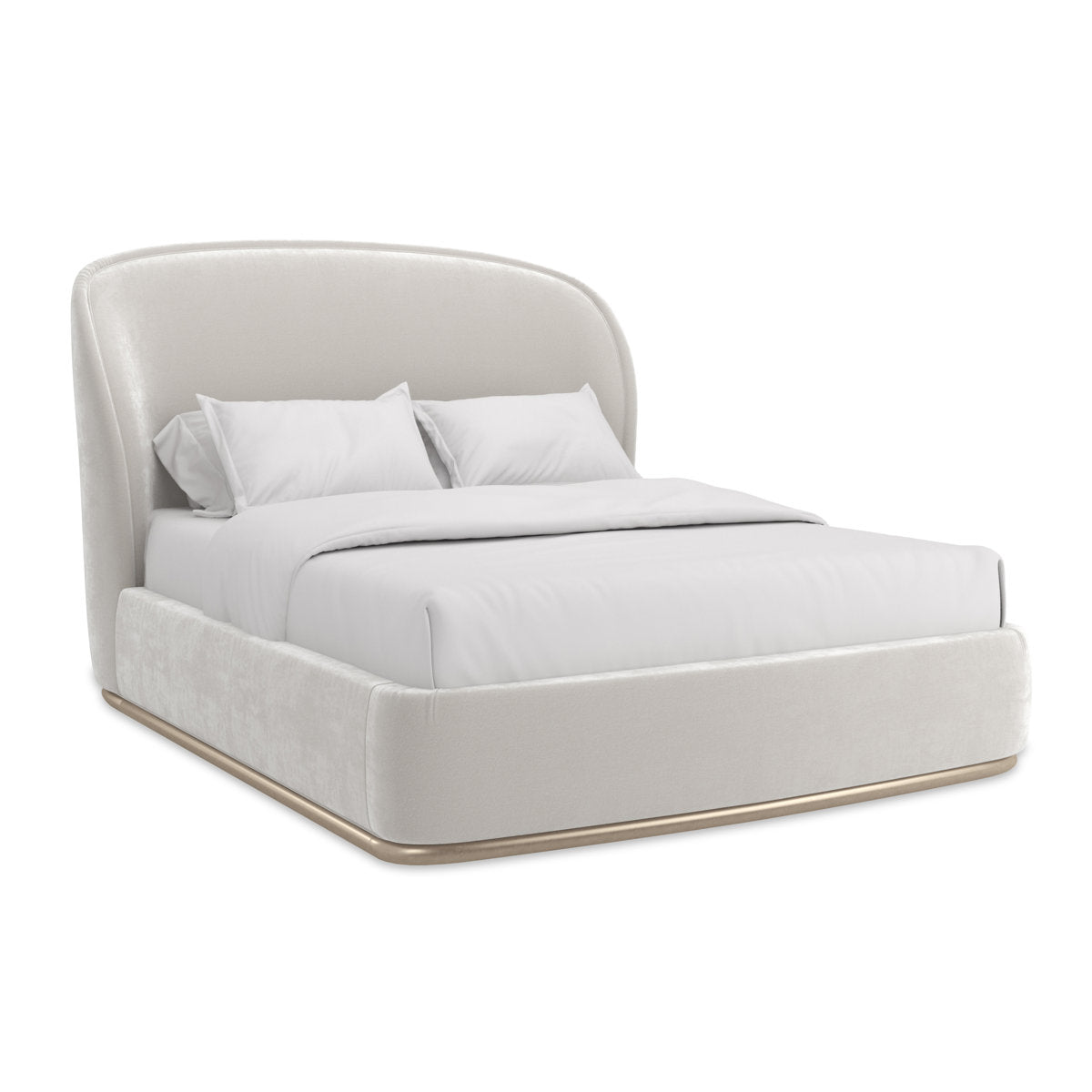Upholstered Wingback Bed