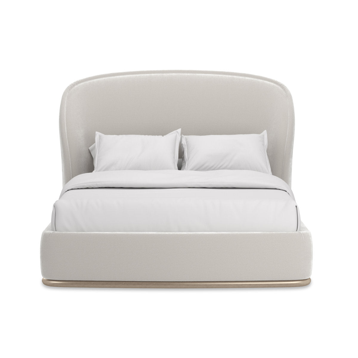 Upholstered Wingback Bed