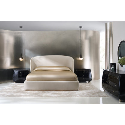 Upholstered Wingback Bed