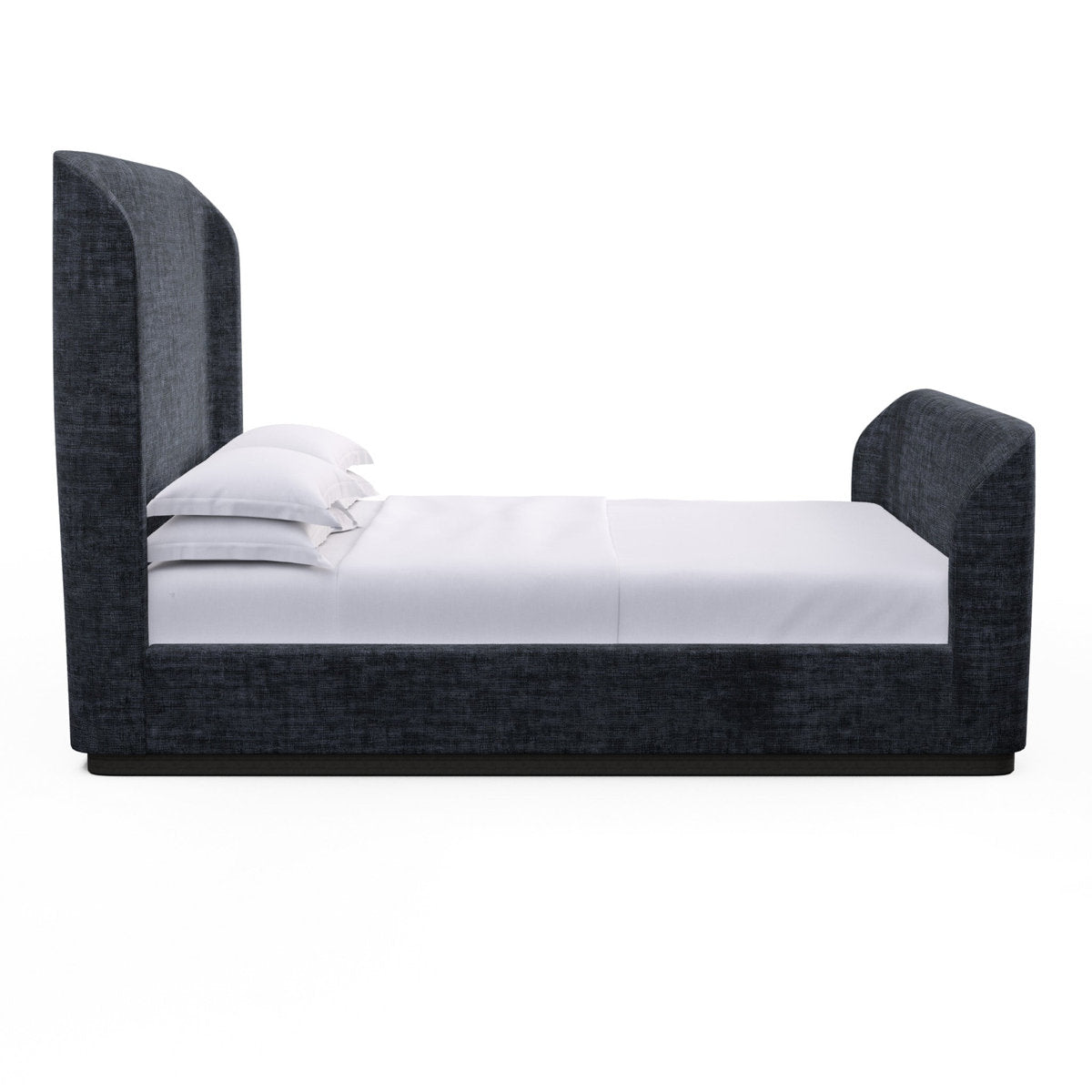 Upholstered Wingback Bed
