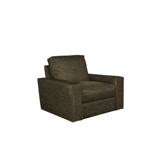 Urban Cowboy Swivel Armchair Chair with Ottoman