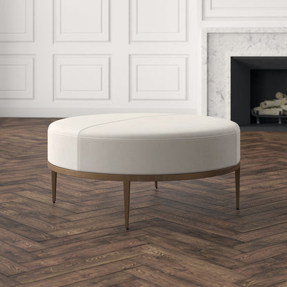 Urban Round Leather Ottoman