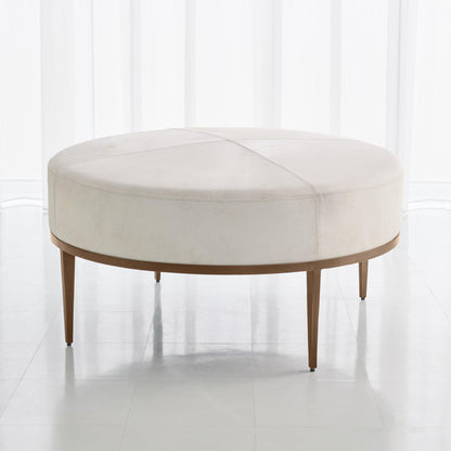 Urban Round Leather Ottoman
