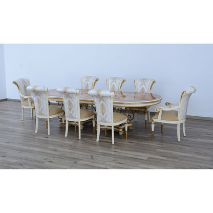Valentina Oval Mahogany Wood Dining Table