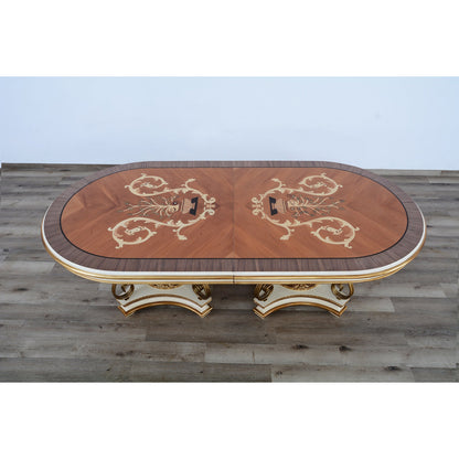 Valentina Oval Mahogany Wood Dining Table
