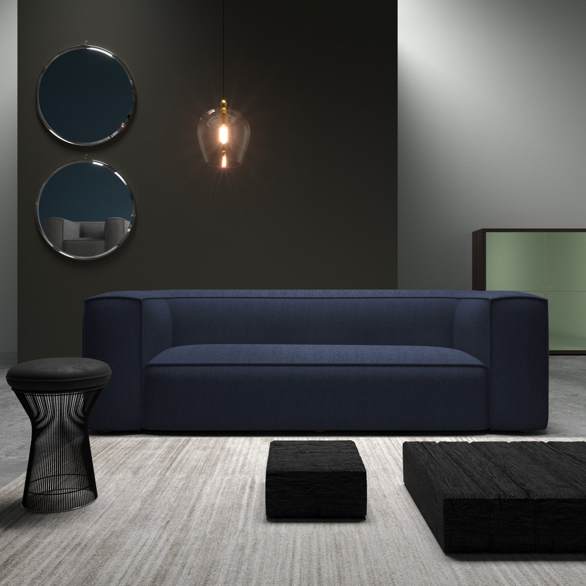 Varick Oversize Track-Arm Sofa with Flange