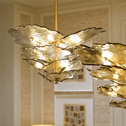 Verdant Petal Glass Chandelier