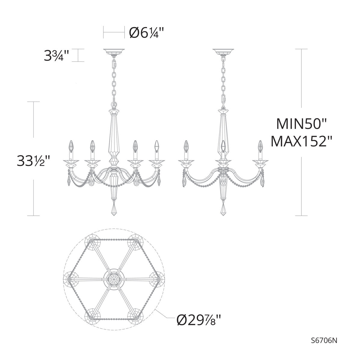 Verona 6 - Light Chandelier