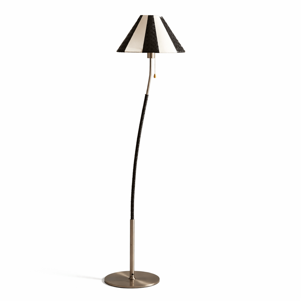 Verona Curved Striped Floor Lamp