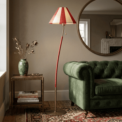 Verona Curved Striped Floor Lamp