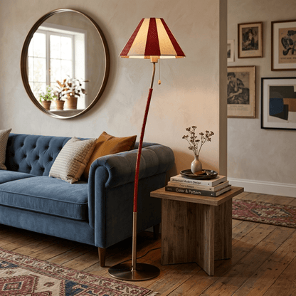 Verona Curved Striped Floor Lamp