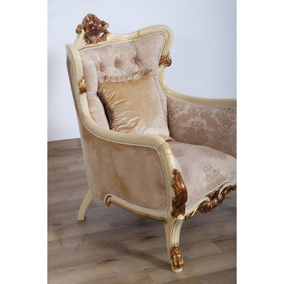 Veronica Armchair Chair with Ottoman