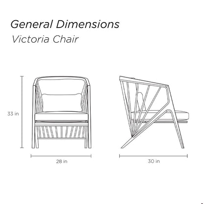 Victoria Armchair Chair with Ottoman