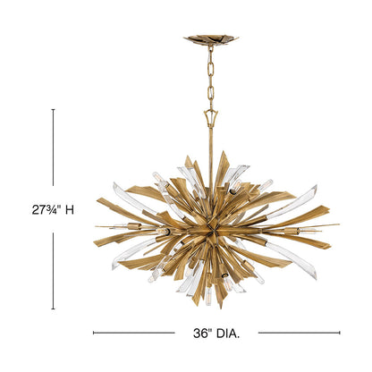 Vida 13 - Light Sputnik Sphere Chandelier with Crystal Accents