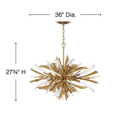 Vida 13 - Light Sputnik Sphere Chandelier with Crystal Accents