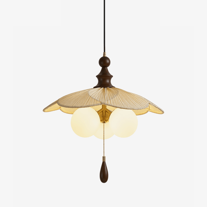 Vintage Pleated Petal Pendant Light