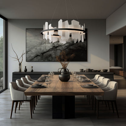 Volterra Wagon Wheel LED Chandelier