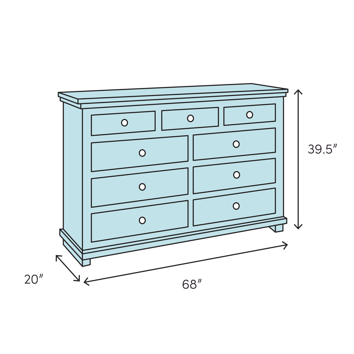 Walburn 7 - Drawer Dresser
