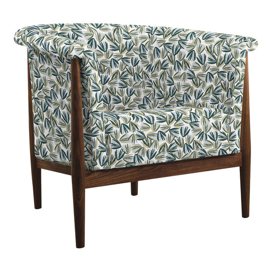 Walnut Grove Barrel Chair Chair with Ottoman