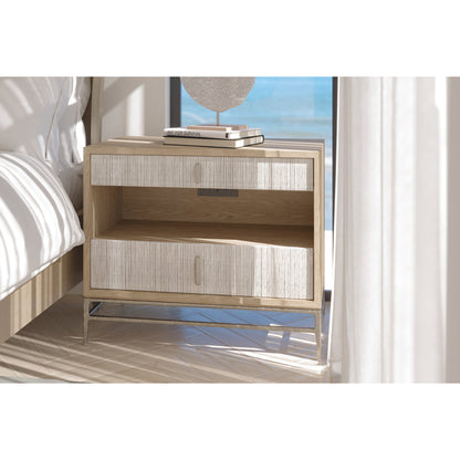 Water 2 - Drawer Solid Wood Nightstand