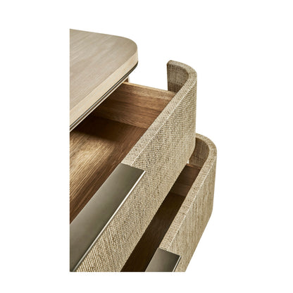 Water 3 - Drawer Solid Wood Nightstand