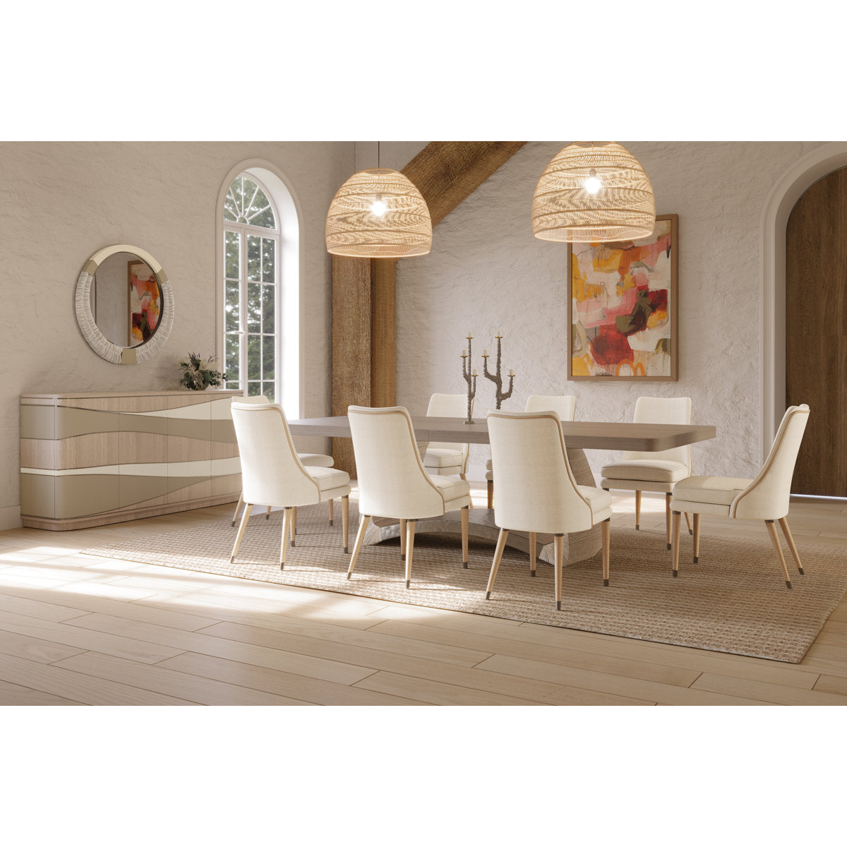 Water Solid Oak Dining Table