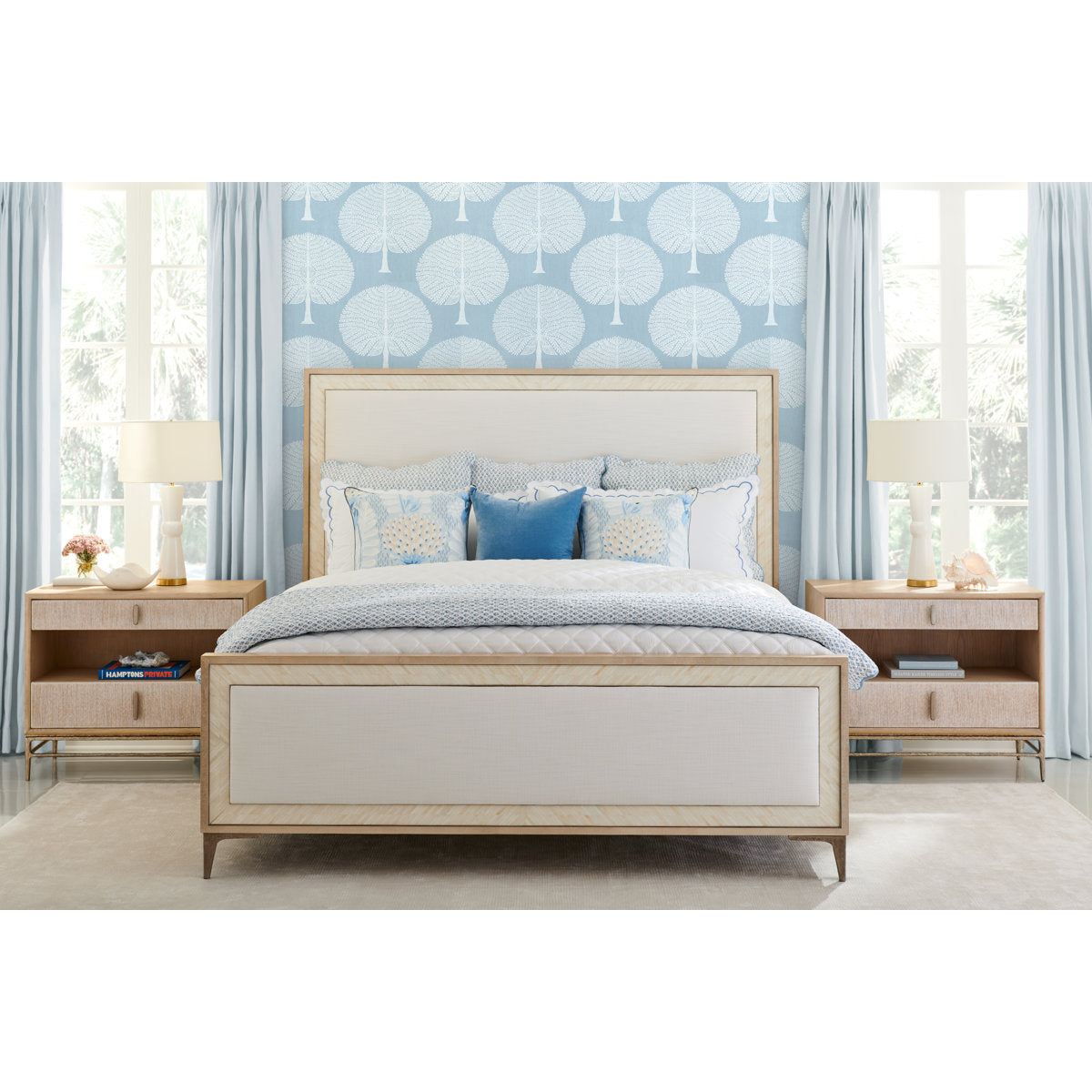 Water Upholstered King Bed
