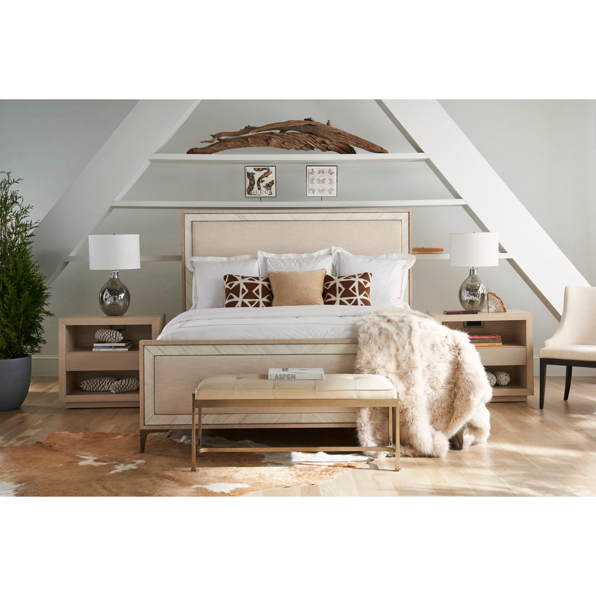 Water Upholstered King Bed