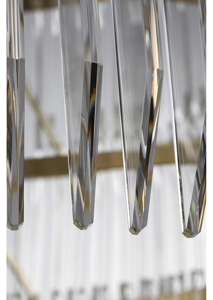 Waterford Killarney 32" Layered Drum Chandelier with Clear Crystal