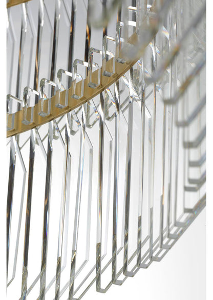 Waterford Killarney 32" Layered Drum Chandelier with Clear Crystal