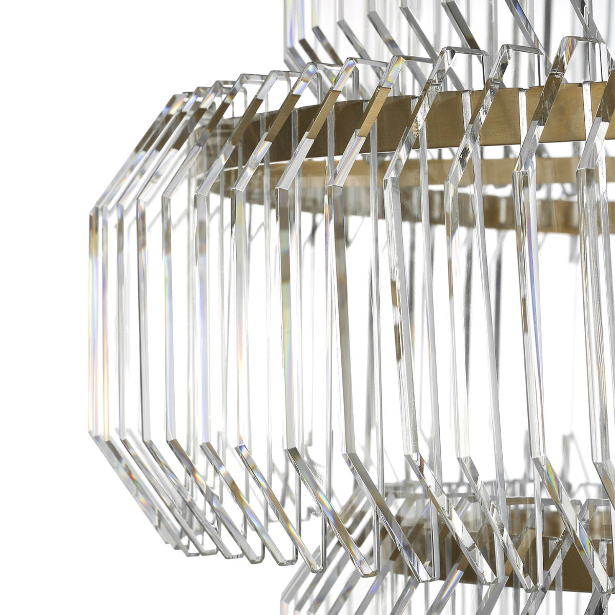 Waterford Killarney 32" Layered Drum Chandelier with Clear Crystal