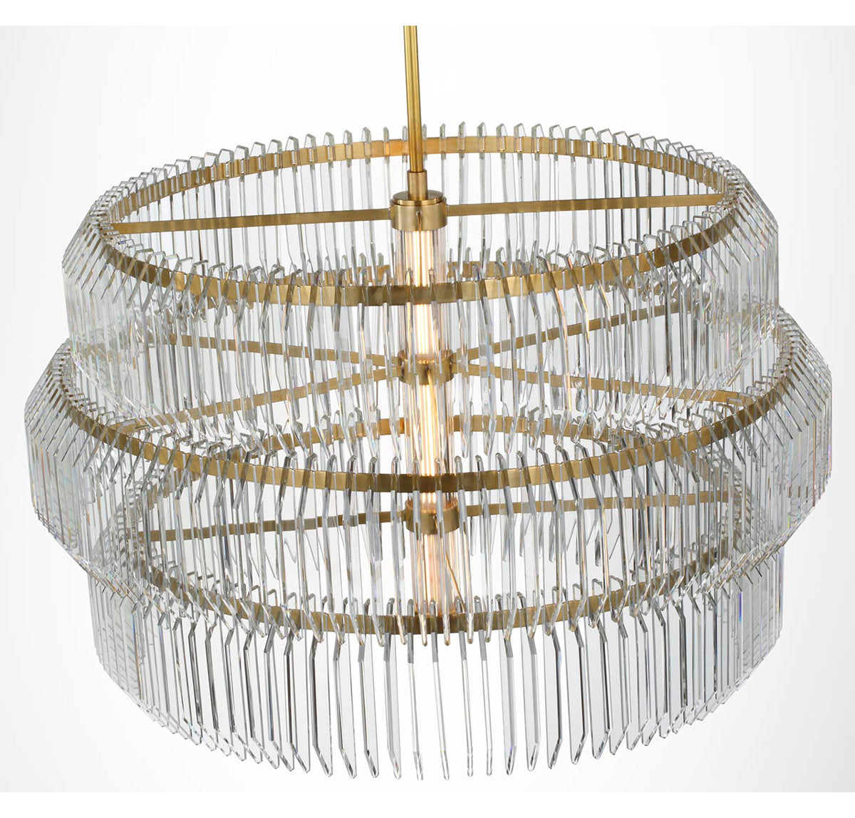 Waterford Killarney 32" Layered Drum Chandelier with Clear Crystal