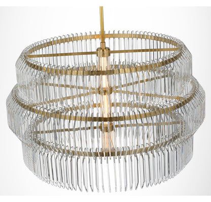 Waterford Killarney 32" Layered Drum Chandelier with Clear Crystal