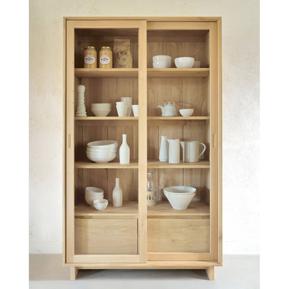 Wave Solid Wood China Cabinet