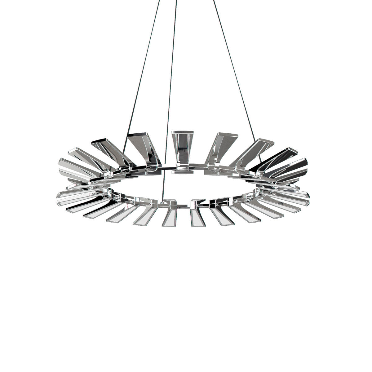 Wedge 24 - Light Unique / Statement Wagon Wheel Chandelier