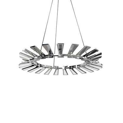 Wedge 24 - Light Unique / Statement Wagon Wheel Chandelier