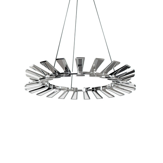 Wedge 24 - Light Unique / Statement Wagon Wheel Chandelier