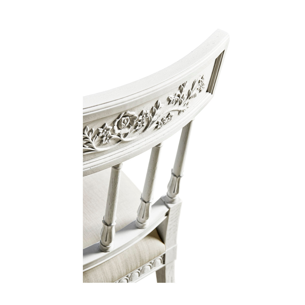 White Upholstered Dining Chair
