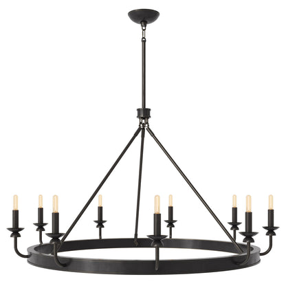 William Chandelier - 9-Light - Lacquered Burnished Brass