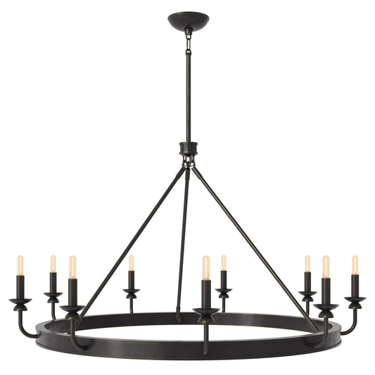 William Chandelier - 9-Light - Lacquered Burnished Brass