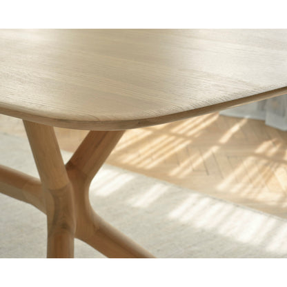X Solid Oak Dining Table