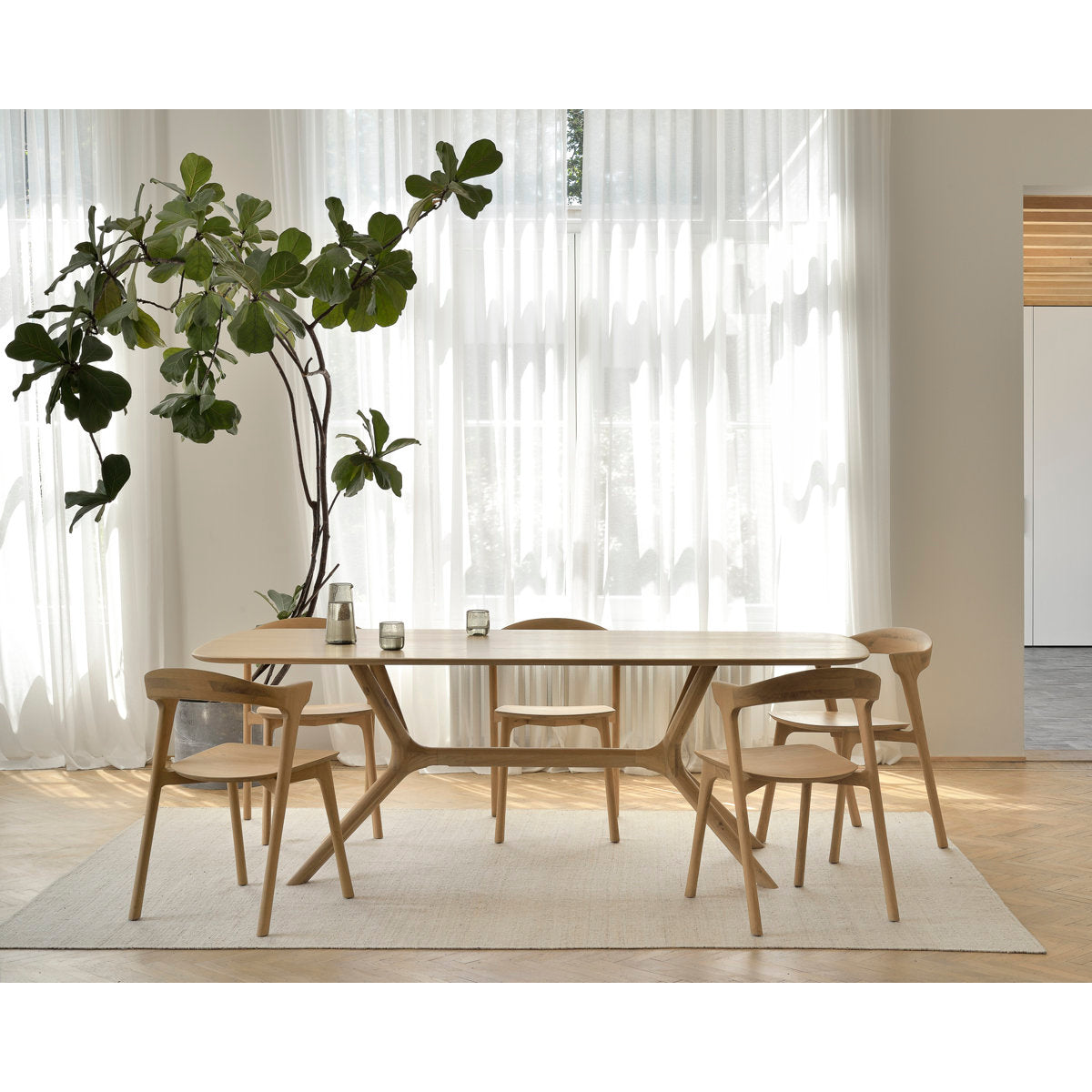 X Solid Oak Dining Table