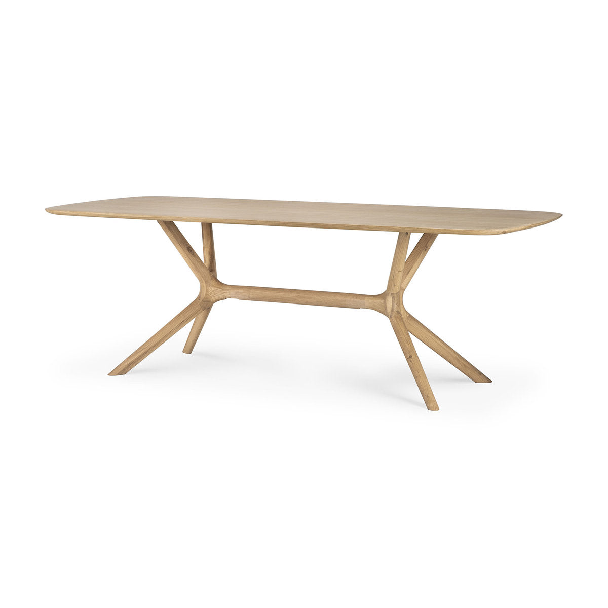 X Solid Oak Dining Table