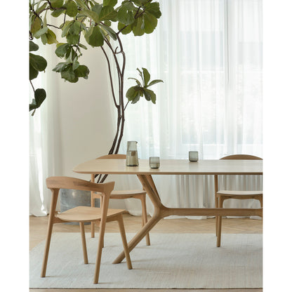 X Solid Oak Dining Table