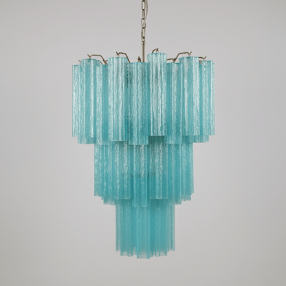 Yellow Glass Tube Chandelier