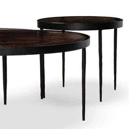 Yoko Nesting Set Of 3-Smoked Brown Cast Glass