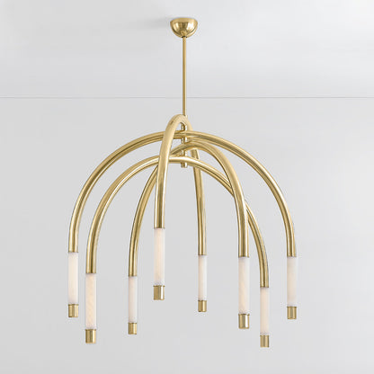 Zeme Dimmable LED Teardrop Chandelier by Noz Nozawa for Corbett Lighting