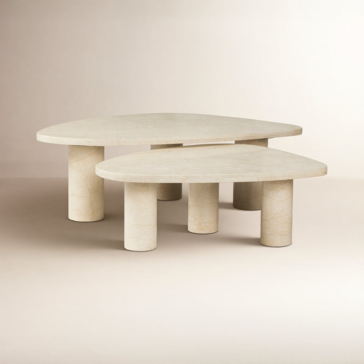 Zion Coffee Table Set - Merlot Marble